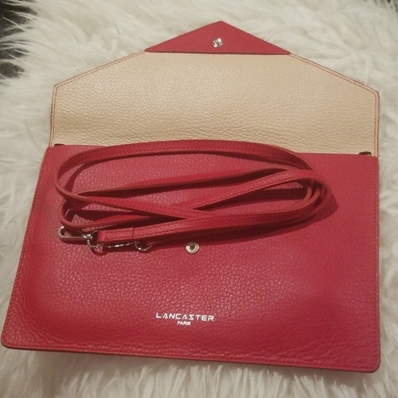 💕LANCASTER PARIS💕 Leather Envelope Clutch - Picture 11 of 12